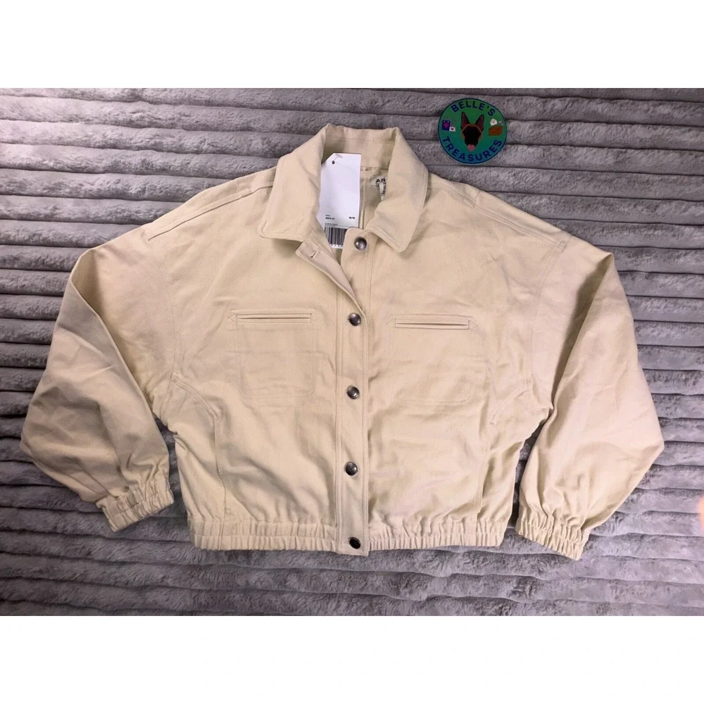 Ariat Robyn Jacket Women's Small Beige Boxy Fit Oversized Western Barn Style - Picture 4 of 11